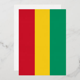 Invitation En Aluminium Drapeau de Guinée