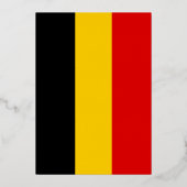 Invitation En Aluminium Drapeau de la Belgique (Recto)