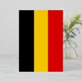 Invitation En Aluminium Drapeau de la Belgique (Debout devant)