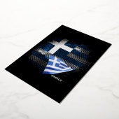 Invitation En Aluminium Drapeau de la Grèce (Rotation)