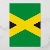 Invitation En Aluminium drapeau de la Jamaïque (Recto)