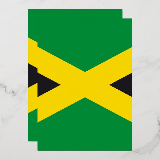 Invitation En Aluminium drapeau de la Jamaïque (Recto/Verso)