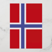 Invitation En Aluminium Drapeau de la Norvège (Recto)