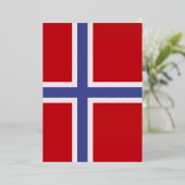 Invitation En Aluminium Drapeau de la Norvège (Debout devant)
