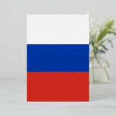 Invitation En Aluminium Drapeau de la Russie (Debout devant)