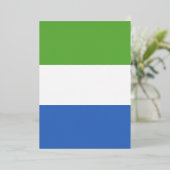 Invitation En Aluminium drapeau de la Sierra Leone (Debout devant)