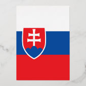 Invitation En Aluminium Drapeau de la Slovaquie (Recto)