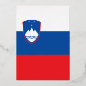 Invitation En Aluminium Drapeau de la Slovénie (Verso)