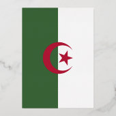 Invitation En Aluminium Drapeau de l'Algérie (Recto)