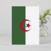 Invitation En Aluminium Drapeau de l'Algérie (Debout devant)
