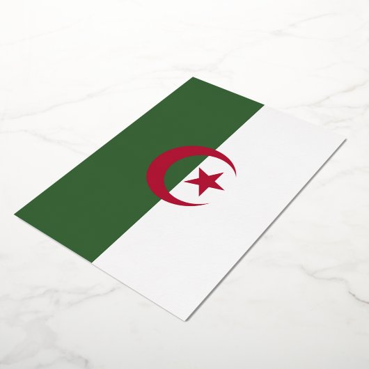 Invitation En Aluminium Drapeau de l'Algérie (Rotation)