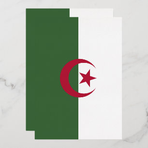 Invitation En Aluminium Drapeau de l'Algérie