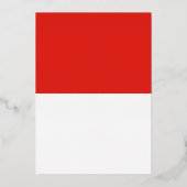 Invitation En Aluminium Drapeau de l'Indonésie (Recto)