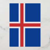 Invitation En Aluminium Drapeau de l'Islande (Verso)