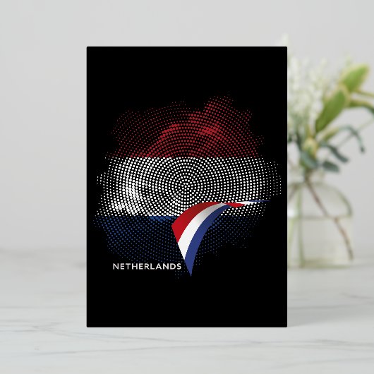 Invitation En Aluminium Drapeau des Pays-Bas (Debout devant)