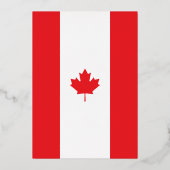 Invitation En Aluminium Drapeau du Canada (Recto)