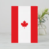 Invitation En Aluminium Drapeau du Canada (Debout devant)