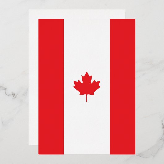 Invitation En Aluminium Drapeau du Canada (Recto/Verso)