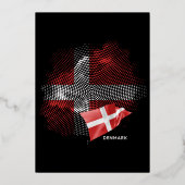 Invitation En Aluminium Drapeau du Danemark (Recto)