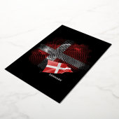 Invitation En Aluminium Drapeau du Danemark (Rotation)