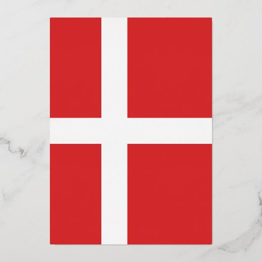 Invitation En Aluminium Drapeau du Danemark (Recto)