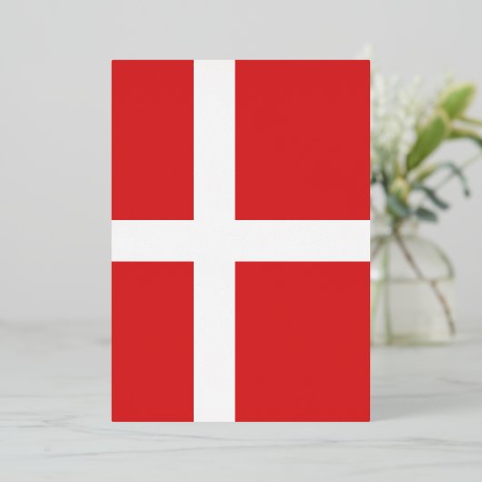 Invitation En Aluminium Drapeau du Danemark (Debout devant)