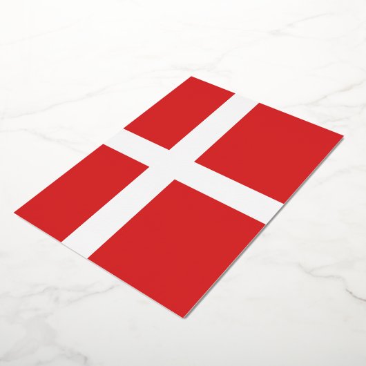 Invitation En Aluminium Drapeau du Danemark (Rotation)