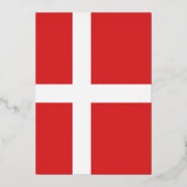 Invitation En Aluminium Drapeau du Danemark (Verso)