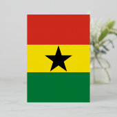 Invitation En Aluminium Drapeau du Ghana (Debout devant)