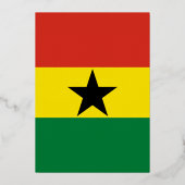 Invitation En Aluminium Drapeau du Ghana (Verso)