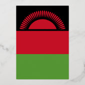 Invitation En Aluminium drapeau du Malawi (Recto)