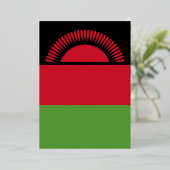 Invitation En Aluminium drapeau du Malawi (Debout devant)