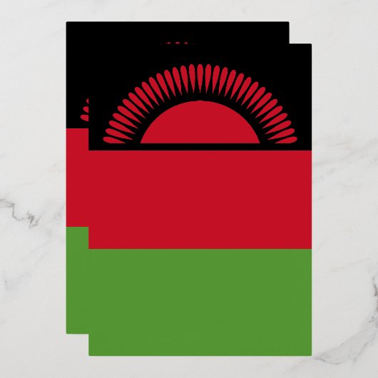 Invitation En Aluminium drapeau du Malawi (Recto/Verso)