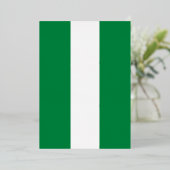 Invitation En Aluminium Drapeau du Nigeria (Debout devant)
