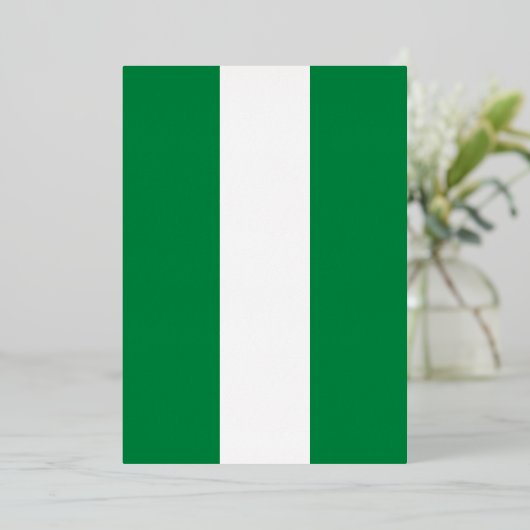 Invitation En Aluminium Drapeau du Nigeria (Debout devant)
