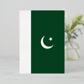 Invitation En Aluminium Drapeau du Pakistan (Debout devant)