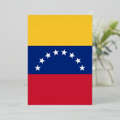 Invitation En Aluminium Drapeau du Venezuela (Debout devant)