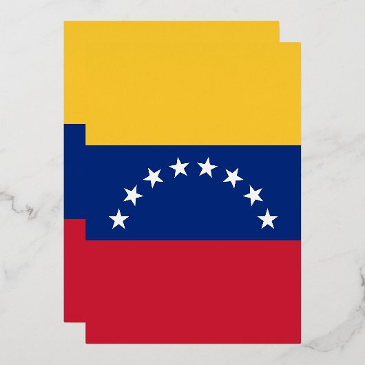 Invitation En Aluminium Drapeau du Venezuela (Recto/Verso)