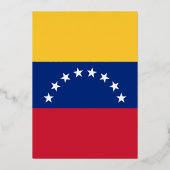 Invitation En Aluminium Drapeau du Venezuela (Verso)