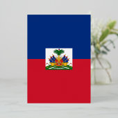 Invitation En Aluminium Drapeau Haïti (Debout devant)