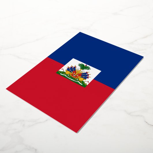 Invitation En Aluminium Drapeau Haïti (Rotation)