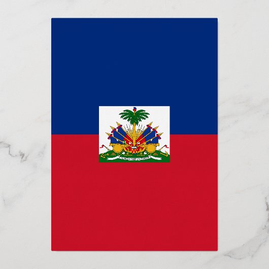 Invitation En Aluminium Drapeau Haïti (Verso)