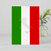 Invitation En Aluminium Drapeau italien (Debout devant)