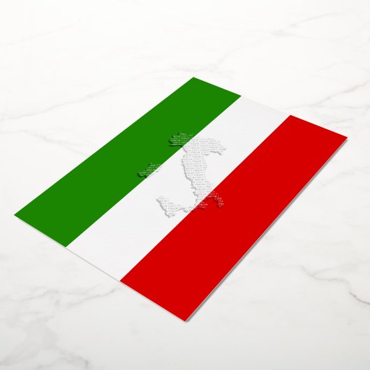 Invitation En Aluminium Drapeau italien (Rotation)