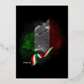 Invitation En Aluminium Drapeau italien (Recto)