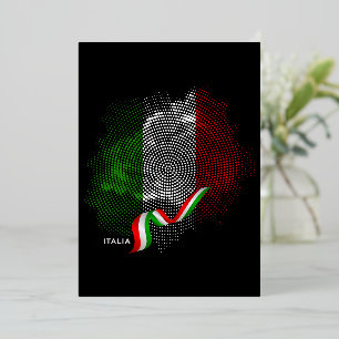 Invitation En Aluminium Drapeau italien