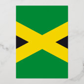 Invitation En Aluminium Drapeau jamaïcain (Verso)
