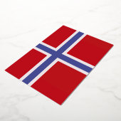 Invitation En Aluminium Drapeau norvégien (Rotation)