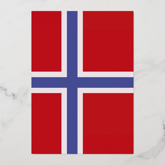 Invitation En Aluminium Drapeau norvégien (Verso)