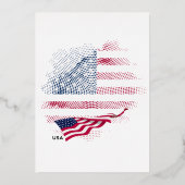 Invitation En Aluminium Drapeau USA (Recto)
